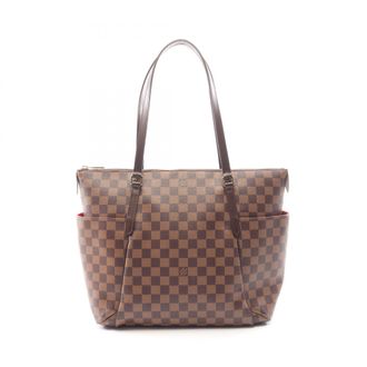 Louis Vuitton Brown Coated Canvas Leather Handbag Tote Bag (Pre-Owned)