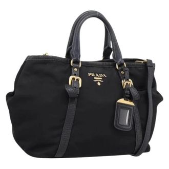 Prada Pre-owned Vintage Nylon Hand Bag - Dames - Vintage Handtas - Zwart - ONE Size - Nylon - Vintage