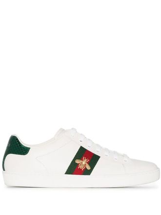 Gucci bee-detail sneakers - women - Bos Taurus/Calf Leather/Rubber - 36 - White