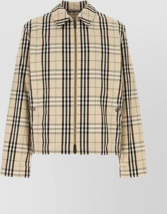 Burberry embroidered cotton jacket with collared design