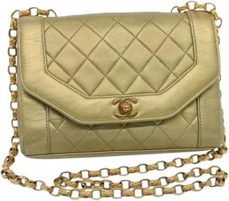 Chanel Pre-owned Vintage Schoudertas - Dames - Vintage Schoudertas - Geel - ONE Size - Leer - Vintage