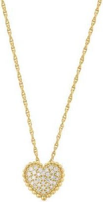 Effy Diamond Heart Pendant Necklace in Gold at Nordstrom Rack, Size 18