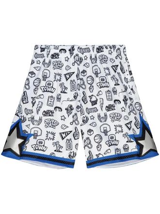 Mitchell & Ness Orlando Magic 1994 Doodle basketball shorts - men - Polyester - M - White