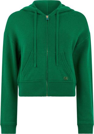 Valentino Garavani Knitted Full Zip Hoodie