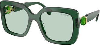 Swarovski SK6001 104587 Womens Sunglasses Green Size 55