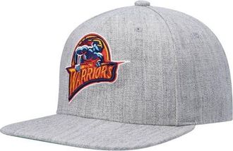 Mitchell & Ness Mens Mitchell & Ness Heathered Gray Golden State Warriors Hardwood Classics Team 2.0 Snapback Hat in Heather Gray at Nordstrom
