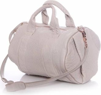 Alexander Wang Alexander Wang, lichtgrijze rocktas met roze studs