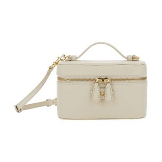 Marc Jacobs Tassen, Dames, Wit, ONE Size, Leer, The E/W Vanity Bag