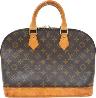 Louis Vuitton Alma Handbag Monogram Canvas Brown Canvas Handbag (Pre-Owned)