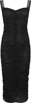 Philipp Plein Wrinkled Lace Long Dress