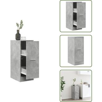 vidaXL Cassettiera - vidaXL Armadietto da Farmacia Grigio Cemento 30x41x77,5 cm Truciolato - Armadietto