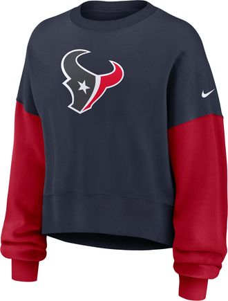 Nike Houston Texans Nike Womens NFL Pullover Crew in Blue | 01D7064K9H-SD2