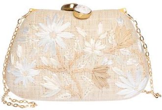 Raf&eacute; New York Tamu Bean Clutch in Natural at Nordstrom, Size Small