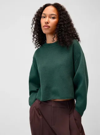 Twik Womens Oversized rolled-hem sweater