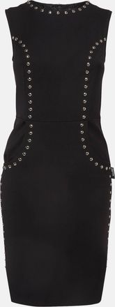 Love Moschino Black Studded Gabardine Sheath Dress