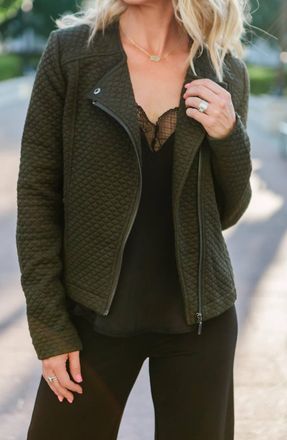Lyss&eacute; Devoe Quilted Jacket In Olive