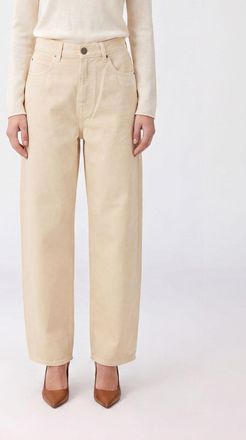 Pinko Jeans baggy Estelle a vita media in denim di cotone