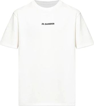 Jil Sander Logo T-Shirt - Heren - T-shirts - Wit - S - Tops