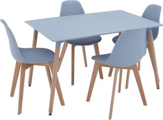 Premier Housewares Interiors By Premier Stylish 5Pc Dining Set, Space Saving Design Dining Room Table And Chairs, Durable Small Dining Set For House