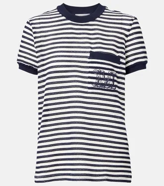 Max Mara Striped cotton-blend jersey T-shirt