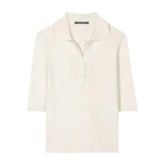 Luisa Cerano Polo de punto acanalado - Knitwear - Mujer - Beige - XL