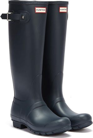 Hunter Original Womens Tall Rubber Wellington Boots - (Navy Blue) - Size UK 7