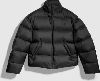 Gucci Lightweight Padded Polyester Zip Jacket, Size XXL, Black, Ready-to-wear