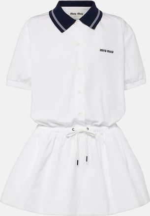 Miu Miu Logo cotton polo dress