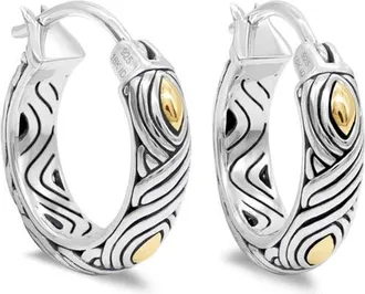 Devata 20mm Woven Hoop Earrings in Sterling Silver and 18K Gold at Nordstrom