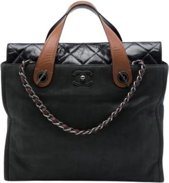 Chanel Pre-owned Quilted Satchel - Dames - Vintage Shopper - Zwart - ONE Size - Leer - Vintage