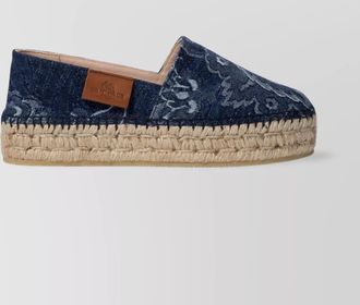 Etro embroidered round toe espadrilles