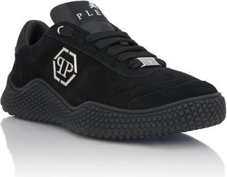 Philipp Plein Suede Runner Hexagon Unisex in Black/black at Nordstrom, Size 40