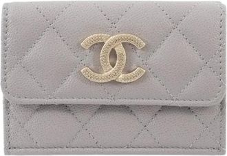 Chanel Pre-owned Portemonnee (drievoudig) - Dames - Vintage Accessoires - Grijs - ONE Size - Vintage