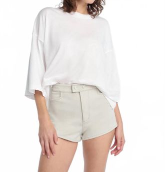 Favorite Daughter Low Rise Short Shorts In Bone