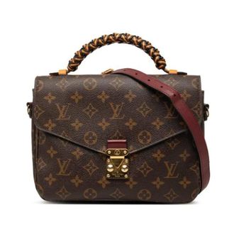 Louis Vuitton Pre-owned Pochette Metis - Dames - Pre-owned - Bruin - Maat: ONE Size Leer