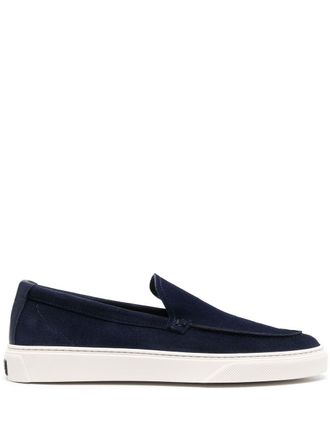 Woolrich slip-on suede boat shoes - men - Rubber/Calf Leather/Calf Suede - 43 1/2 - Blue