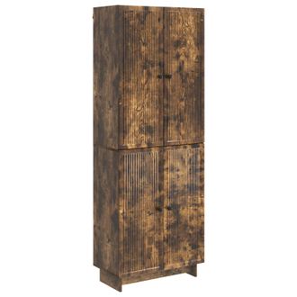 vidaXL Juego De Armarios 2 Uds. Roble Ahumado Madera De Ingenier&iacute;a Vidaxl