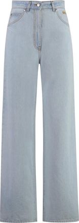 Msgm Msgm, Jeans, Dames, Blauw, M, Katoen, Wide-leg Jeans