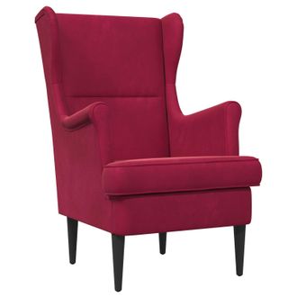 vidaXL Sill&oacute;n Rojo Vino Terciopelo Vidaxl