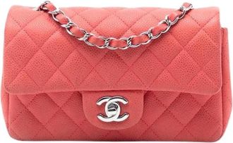 Chanel Pre-owned Vintage Flap Bag - Dames - Vintage Schoudertas - Oranje - ONE Size - Leer - Vintage
