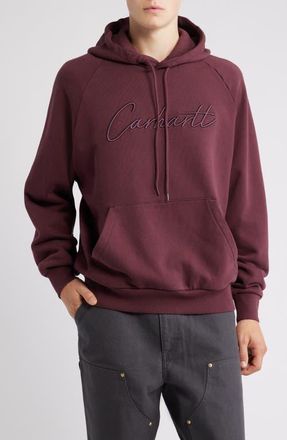 Carhartt Work in Progress Ray Embroidered Logo Cotton Hoodie in Rondo at Nordstrom, Size Xx-Large