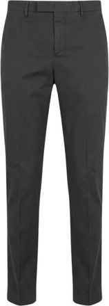 Pantaloni Torino Slim-fit broek - Heren - Slim Fit Broeken - Grijs - 2XL - Leer - Broeken