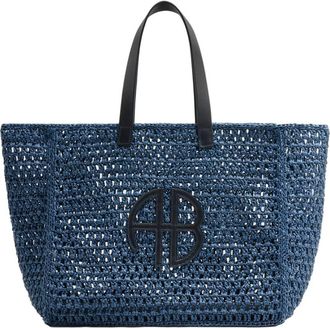 Anine Bing Womens Large Rio Tote Bag In Washed Blue