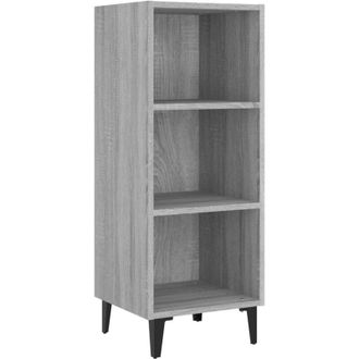 vidaXL Vidaxl - Aparador De Madera De Ingenier&iacute;a Gris Sonoma 34,5x32,5x90 Cm