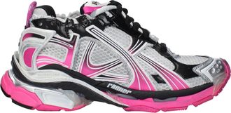 Balenciaga Runner Damess Sneakers grijze stof/fluorescerend roze