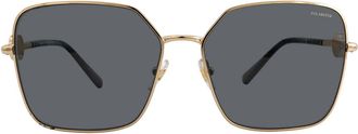 Versace Grey Polarized Square Ladies Sunglasses VE2227 100281 59