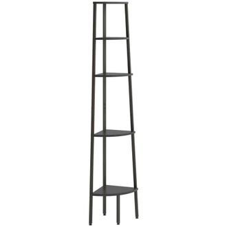 vidaXL Estanter&iacute;a De Esquina De 5 Niveles Negra 45,5x31,5x180 Cm Vidaxl