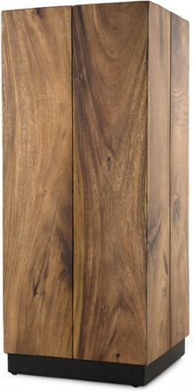 Macabane Mesa auxiliar cuadrada alta de madera suar de 38 cm