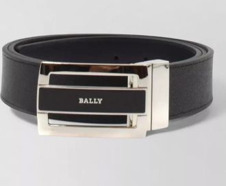 Bally reversible leather belt dual style design