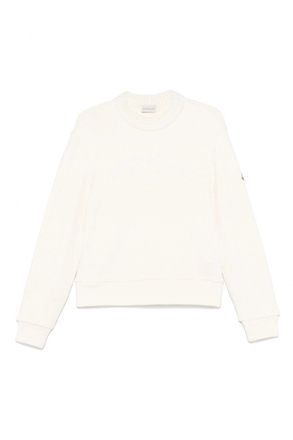Moncler WOMENS ARCHIVE LOGO SWEATSHIRT Size: XS, colour: BIEGE